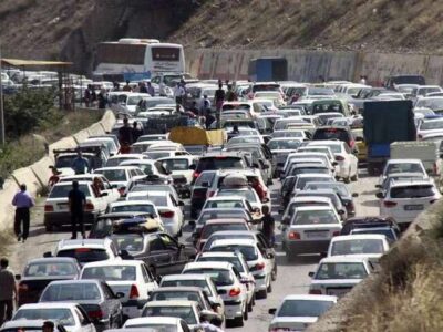 ترافیک در محور خروجی گیلان نیمه‌ سنگین است