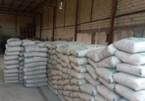 کشف بیش از ۵۸ تن سیمان احتکار شده در شهرستان بندر انزلی