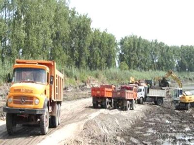 شناسایی متخلفان برداشت غیرمجاز شن و ماسه از رودخانه سفیدرود
